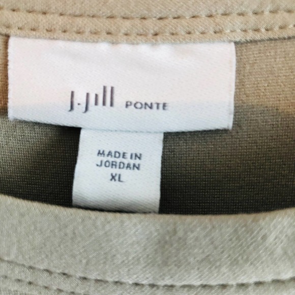 NWT J. Jill Ponte Knit ¾ Sleeve Top with Lace Detail – Size XL - Picture 6 of 10